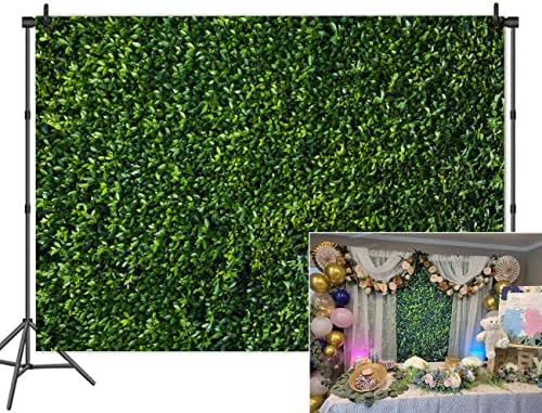 Фанхуй 9x6 метра Винил Натурални Зелени Листа, Трева Снимка Фон за Снимки на Пролет Лято Сватба, Рожден Ден